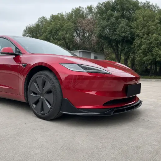 Voorspoiler voor Tesla Model 3 M3 Facelift Standard – Performance Look, Hoogglans Zwart