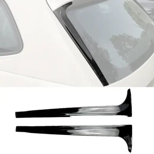 Achterraam zijspoilers voor Volkswagen Polo 6 (Hatchback) Pre-Facelift Standard & R Line – Sport Look, Hoogglans Zwart