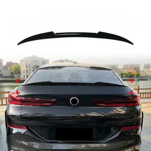 Achterspoiler voor BMW X6 G06 – M4 Look, Hoogglans Zwart