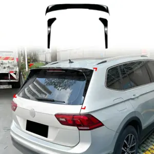 Roof Spoiler With Side Spoilers Voor Volkswagen Tiguan 2 (SUV) Standard – Sport Look, Hoogglans Zwart