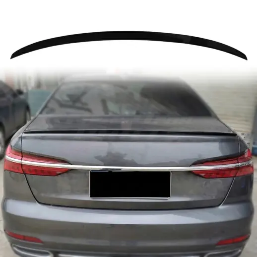 Achterspoiler voor Audi A6/S6 C8 (Sedan) – S4 Look, Hoogglans Zwart