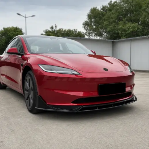 Voorspoiler voor Tesla Model 3 M3 Facelift Standard – Performance Look, Hoogglans Zwart