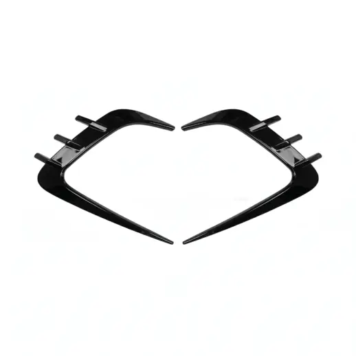 Achterbumper canards voor Ford Fiesta Mk8 (JA8-JR8) Standard & ST & Active – Sport Look, Hoogglans Zwart