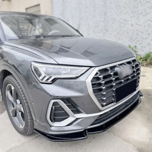 Voorspoiler voor Audi Q3 S Line F3 (SUV & Sportback) – Sport Look, Hoogglans Zwart