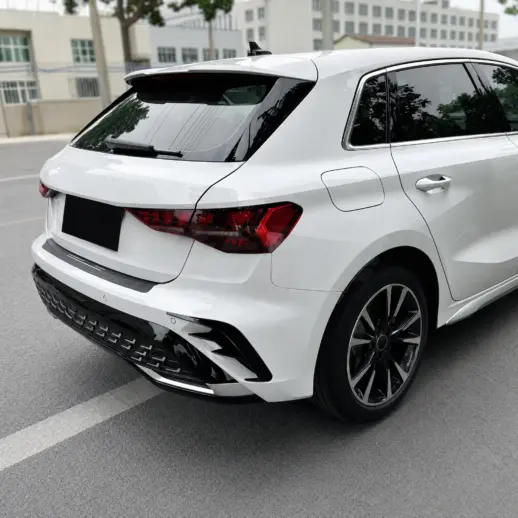 Achterbumper canards voor Audi A3/S3/RS3 8Y (Sportback) – RS3 Look, Hoogglans Zwart