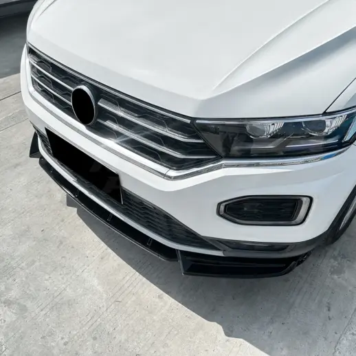 Voorspoiler voor Volkswagen T-Roc Mk1 (SUV) Standard – Sport Look, Hoogglans Zwart