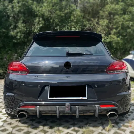 Dakspoiler voor Volkswagen Scirocco Mk3 (Coupé) Pre-Facelift – Racing Look, Hoogglans Zwart