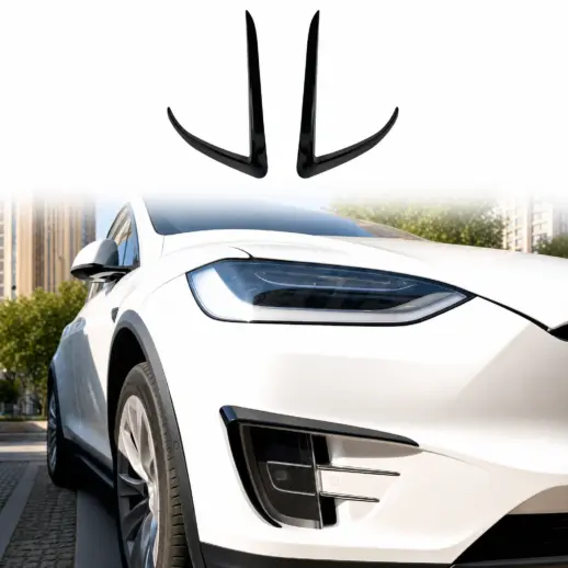 Aero flaps voorbumper voor Tesla Model X MX – Performance Look, Hoogglans Zwart