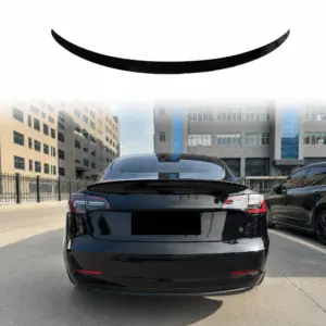 Rear Spoiler Voor Tesla Model 3 M3 Pre-Facelift – Performance Look, Hoogglans Zwart