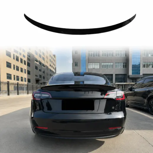 Achterspoiler voor Tesla Model 3 M3 Pre-Facelift – Performance Look, Hoogglans Zwart