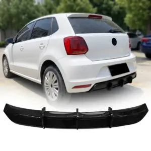 Diffuser Voor Volkswagen Polo 5 (Hatchback) Facelift R Line & GTI – GTI Look, Hoogglans Zwart