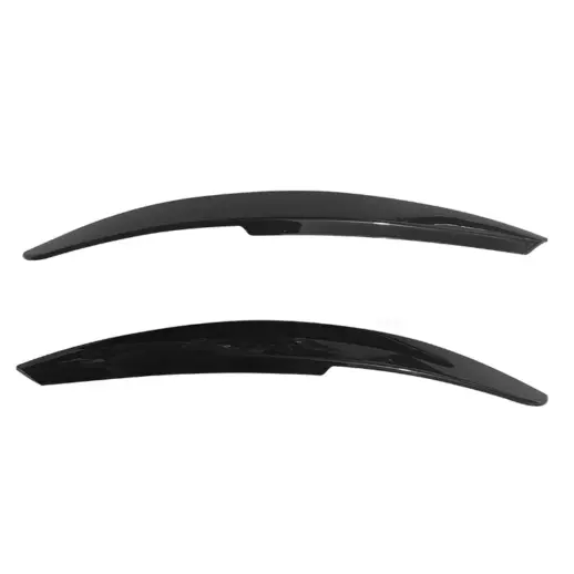 Koplampspoilers voor Volkswagen Polo 5 (Hatchback) Standard & R Line & GTI – Sport Look, Hoogglans Zwart