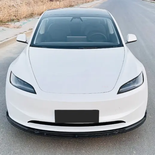Voorspoiler voor Tesla Model 3 M3 Facelift Standard – Sport Look, Hoogglans Zwart