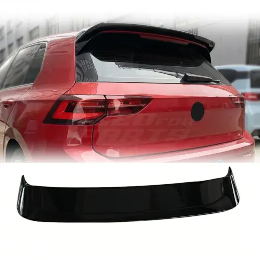 Dakspoiler voor Volkswagen Golf 8/8.5 (Hatchback) GTD & GTI – Racing Look, Hoogglans Zwart