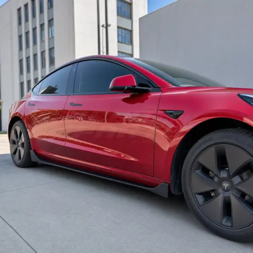 Sideskirts voor Tesla Model 3 M3 Facelift – Performance Look, Hoogglans Zwart
