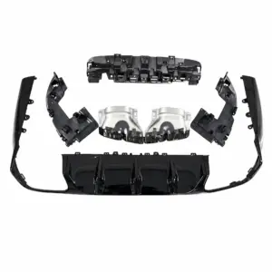Diffuser With Black Exhaust Tips Voor Mercedes E Class C238/A238 Pre-Facelift AMG Line & E53 AMG – OO-OO – E63S AMG Look, Hoogglans Zwart