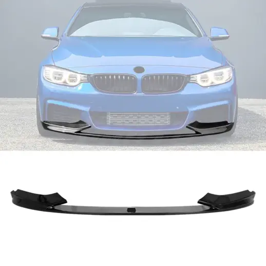 Voorspoiler voor BMW 4 Series F32/F36 M Sport – M Performance Look, Hoogglans Zwart