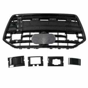 Grille With ACC Voor Audi A6/A6 S Line/S6 C8 (Avant & Sedan) Pre-Facelift – S6 Look, Hoogglans Zwart