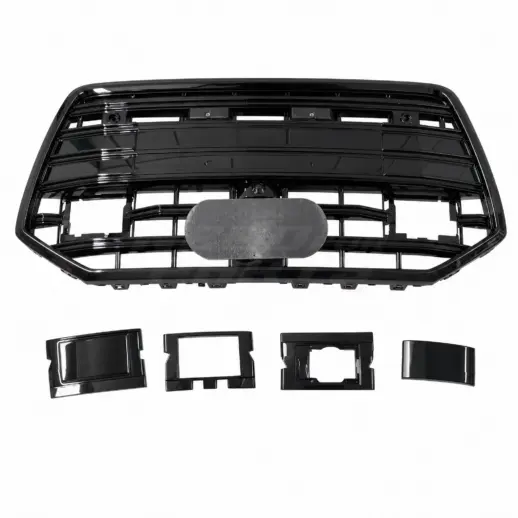 Grille met ACC voor Audi A6/S6 C8 (Avant & Sedan) Pre-Facelift – S6 Look, Hoogglans Zwart