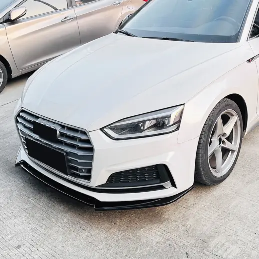 Voorspoiler voor Audi A5 S Line/S5 F5 (Cabriolet & Coupé & Sportback) Pre-Facelift – Sport Look, Hoogglans Zwart