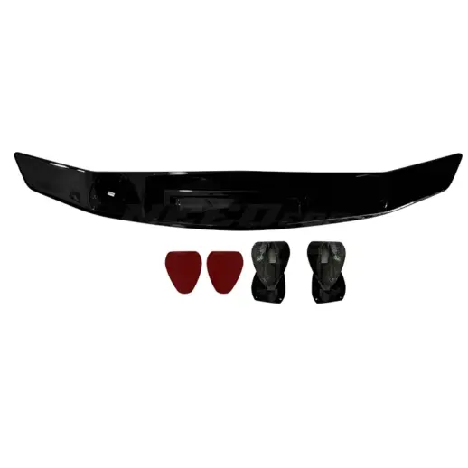 Achterspoiler met LED-remlicht – Racing Look, Hoogglans Zwart