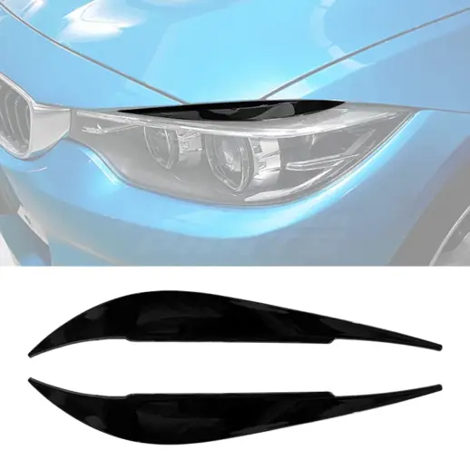 Koplampspoilers voor BMW 4 Series F32/F33/F36 – M Performance Look, Hoogglans Zwart