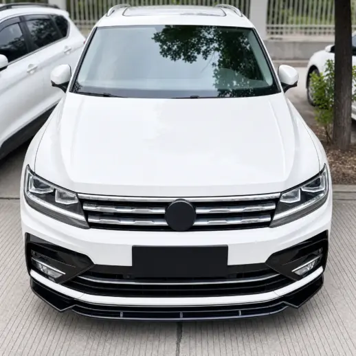 Voorspoiler voor Volkswagen Tiguan 2 (SUV) Pre-Facelift R Line – Sport Look, Hoogglans Zwart