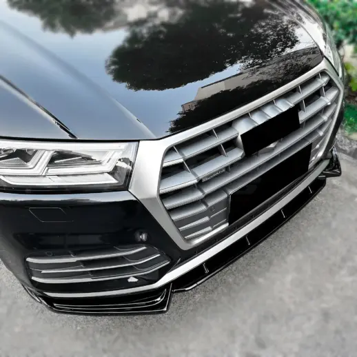 Voorspoiler voor Audi Q5 S Line/SQ5 FY (SUV) Pre-Facelift – Sport Look, Hoogglans Zwart