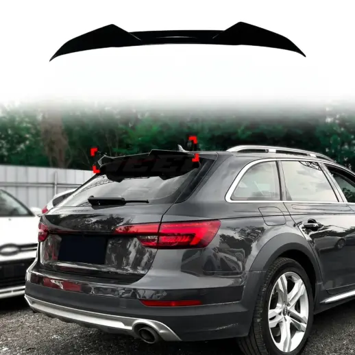 Dakspoiler voor Audi A4/S4/RS4 B9 (Avant) – Racing Look, Hoogglans Zwart