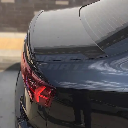 Achterspoiler voor Audi A6/S6 C7 (Sedan) – S3 Look, Hoogglans Zwart