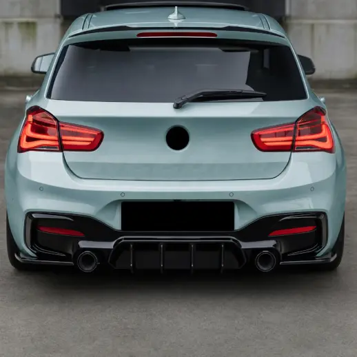Diffuser voor BMW 1 Series F20/F21 LCI M Sport & M135 & M140 – OO-OO – M Performance Look, Hoogglans Zwart