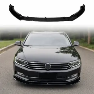 Front Splitter Voor Volkswagen Passat B8 (3G2)/B8 (3G5) (Estate & Sedan) Pre-Facelift R Line – Sport Look, Hoogglans Zwart