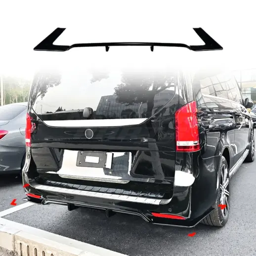 Diffuser splitter voor Mercedes Vito W447 AMG Line – AMG Look, Hoogglans Zwart