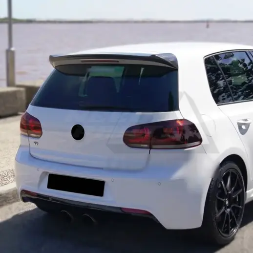 Dakspoiler voor Volkswagen Golf 6 (Hatchback) R Line & GTI & GTD & R – Racing Look, Hoogglans Zwart