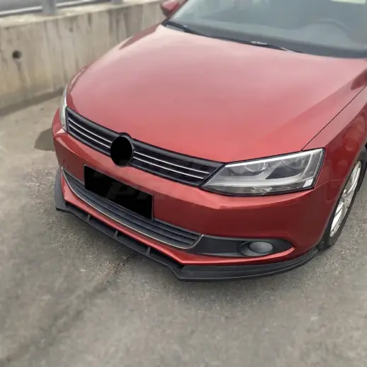 Voorspoiler voor Volkswagen Jetta Mk6 (A5) (Sedan) Pre-Facelift – Sport Look, Hoogglans Zwart