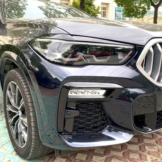 Koplampspoilers voor BMW X5 G05 Pre-LCI & BMW X6 G06 Pre-LCI – M Performance Look, Hoogglans Zwart