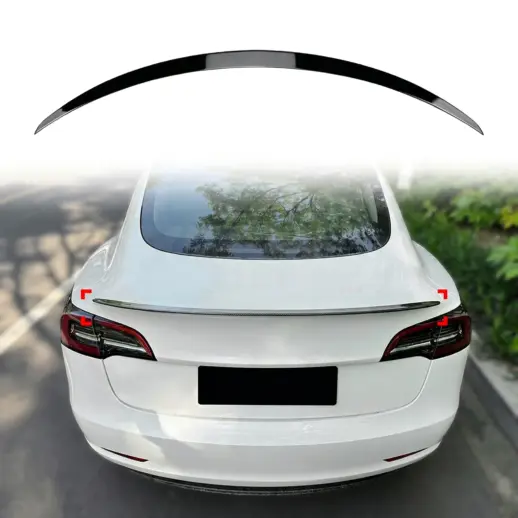 Achterspoiler voor Tesla Model 3 M3 Pre-Facelift – Sport Look, Hoogglans Zwart