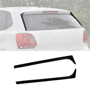 Rear Side Spoiler Voor Volkswagen Polo 5 (Hatchback) Standard & R Line & GTI – Sport Look, Hoogglans Zwart