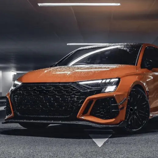 Canards voorbumper voor Audi RS3 8Y (Sedan & Sportback) Pre-Facelift – RS3 Racing Look, Hoogglans Zwart
