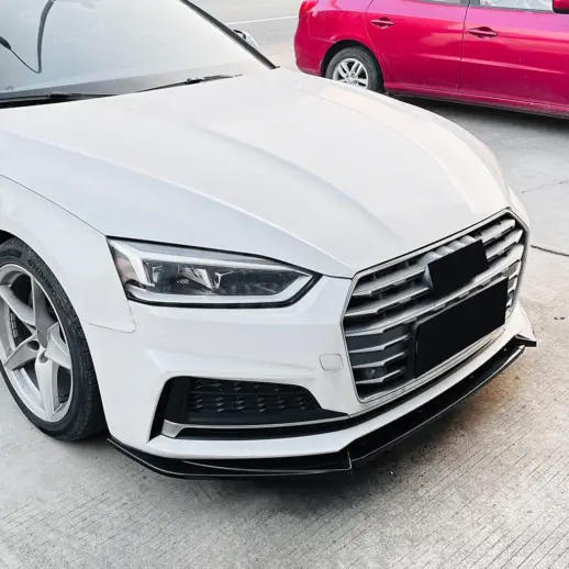 Voorspoiler voor Audi A5 S Line/S5 F5 (Cabriolet & Coupé & Sportback) Pre-Facelift – Sport Look, Hoogglans Zwart