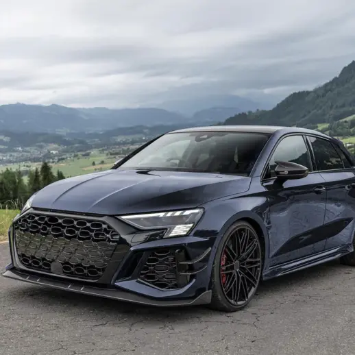 Canards voorbumper voor Audi RS3 8Y (Sedan & Sportback) Pre-Facelift – RS3 Racing Look, Hoogglans Zwart