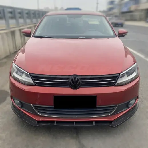 Voorspoiler voor Volkswagen Jetta Mk6 (A5) (Sedan) Pre-Facelift – Sport Look, Hoogglans Zwart