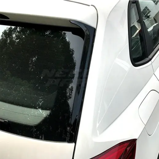 Achterraam zijspoilers voor Volkswagen Polo 6 (Hatchback) Pre-Facelift Standard & R Line – Sport Look, Hoogglans Zwart