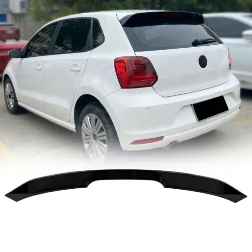 Dakspoiler voor Volkswagen Polo 5 (Hatchback) Standard & R Line & GTI – GTI Look, Hoogglans Zwart