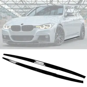 Side Skirts Voor BMW 3 Series F31/F30 M Sport – M Performance Look, Hoogglans Zwart