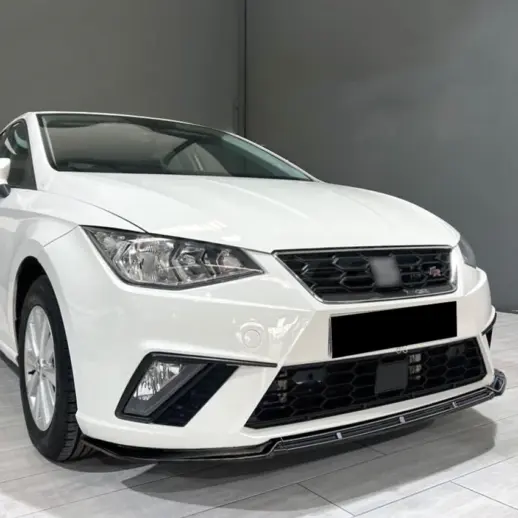 Voorspoiler voor Seat Ibiza Mk5 Pre-Facelift – Sport Look, Hoogglans Zwart