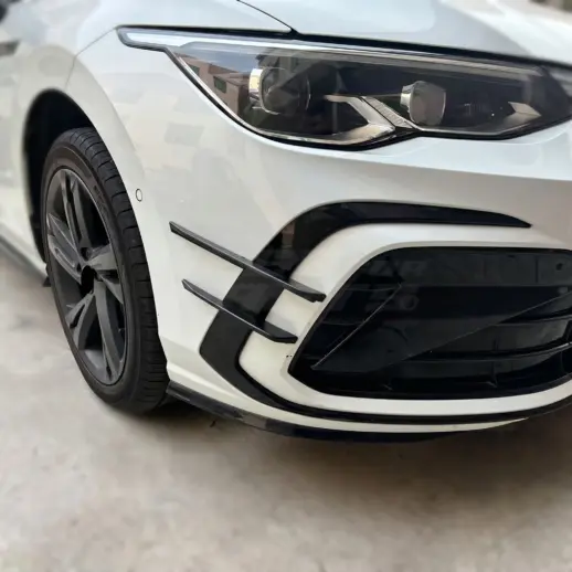 Aero flaps voorbumper voor Volkswagen Golf 8 (Hatchback) R Line & GTE & GTD & GTI – Sport Look, Hoogglans Zwart