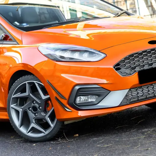 Canards voorbumper voor Ford Fiesta Mk8 (JA8-JR8) ST – ST Look, Hoogglans Zwart