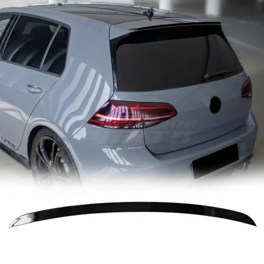 Dakspoiler voor Volkswagen Golf 7/7.5 (Hatchback) R Line & GTI & GTE & GTD & R – Racing Look, Hoogglans Zwart