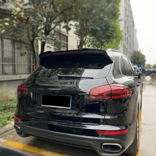 Dakspoiler voor Porsche Cayenne Mk2 Facelift – Sport Look, Hoogglans Zwart